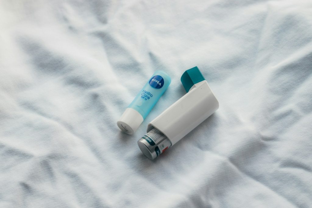 Asthma inhaler used for breathing treatment