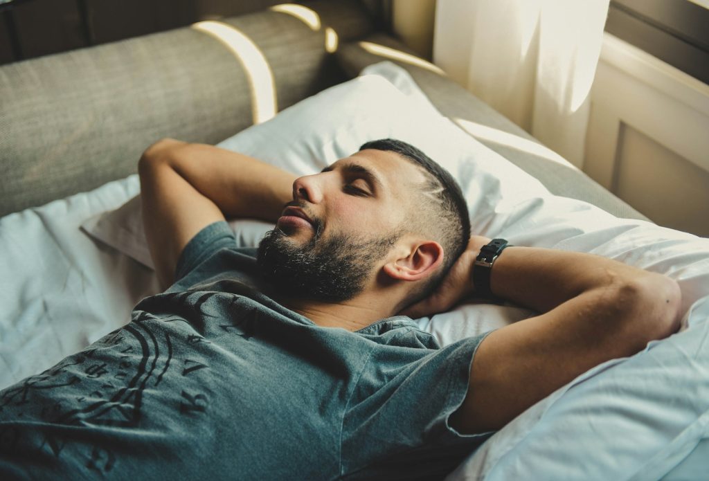 Person sleeping, representing sleep apnea and sleep health